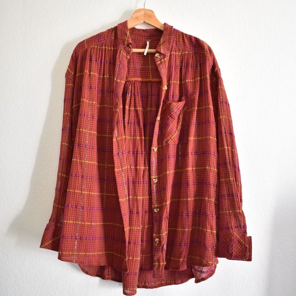 Free People Break My Stride Button Down Top - Picture 7 of 14
